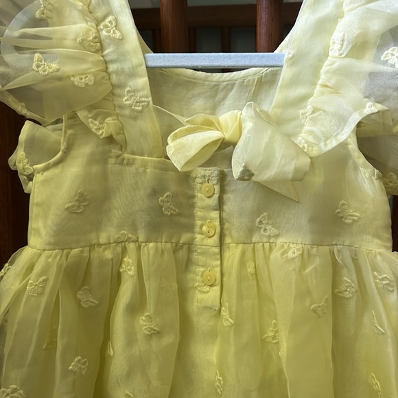 Yellow butterfly flutter dress by Nordstrom - Picture 4 of 6